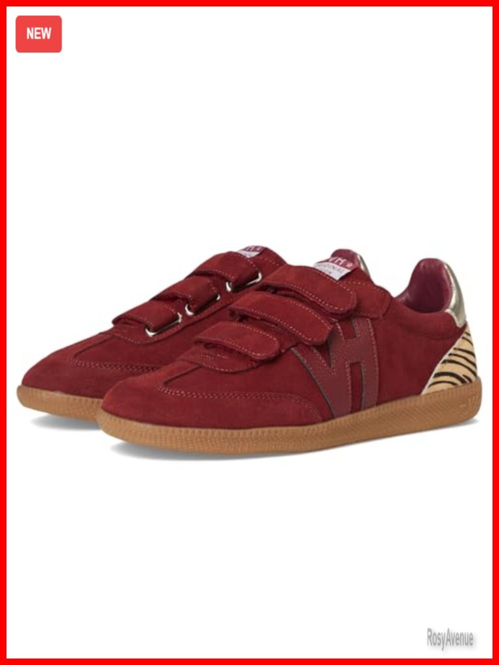 Vintage Havana Coleen Faux Suede Sneakers Leather Low Top Velcro